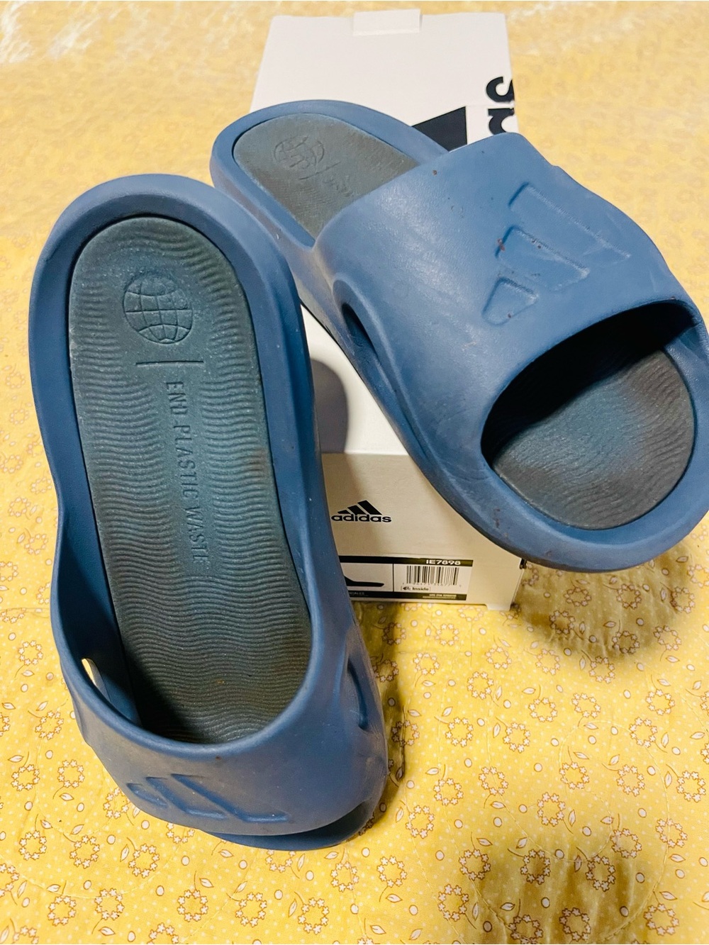 Adidas Adicane Slides Preloved Ink Blue Foam Sandals Men 7 Women 9
